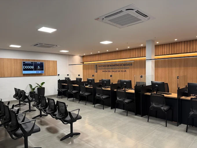 Sala de atendimento do cartório